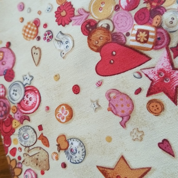 VINTAGE Y2K FABRIC "Stash Buttons" by Makower UK 2X 1 Yard - Picture 3 of 5